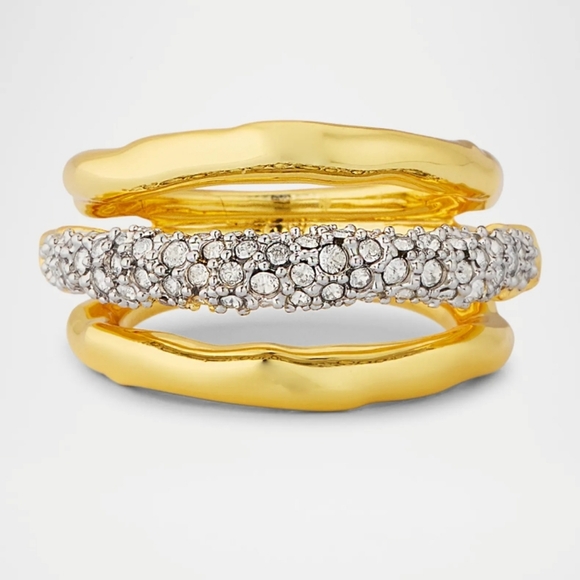 Alexis Bittar Solanales Crystal Orbiting Ring-gold Size 7 - Picture 4 of 7